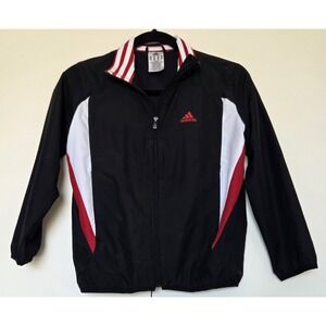 Adidas Jacket Kids Small Track Jacket Full Zip Mesh Lining ~EUC ~